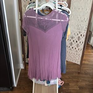 Altar'd State Lavender Lace Blouse
